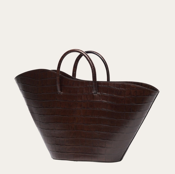 Little Liffner Handbags - Little Liffner Tulip Croc Embossed Leather Tote